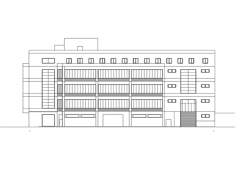 [江西]五层大学食堂建筑施工图（含水暖电及pkpm模型）