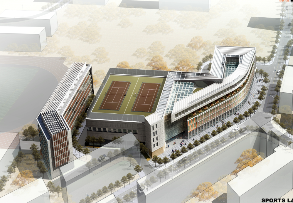 [上海]多层市级体育馆建筑设计方案文本（含3套方案及施工...