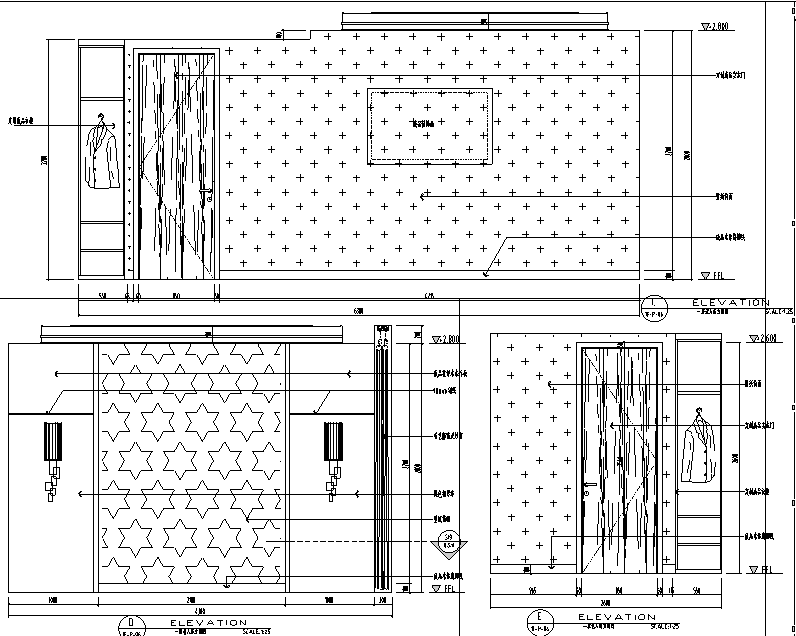 [辽宁]古典现代风格样板房设计施工图（附效果图）