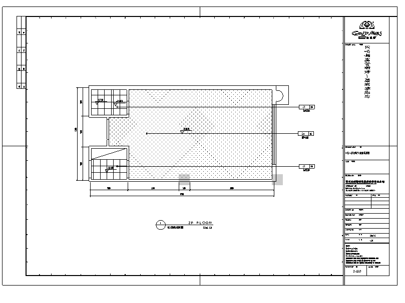 南京江宁粤鸿和餐饮一期室内施工图（含28张施工图）-2区二层包间地面布置图