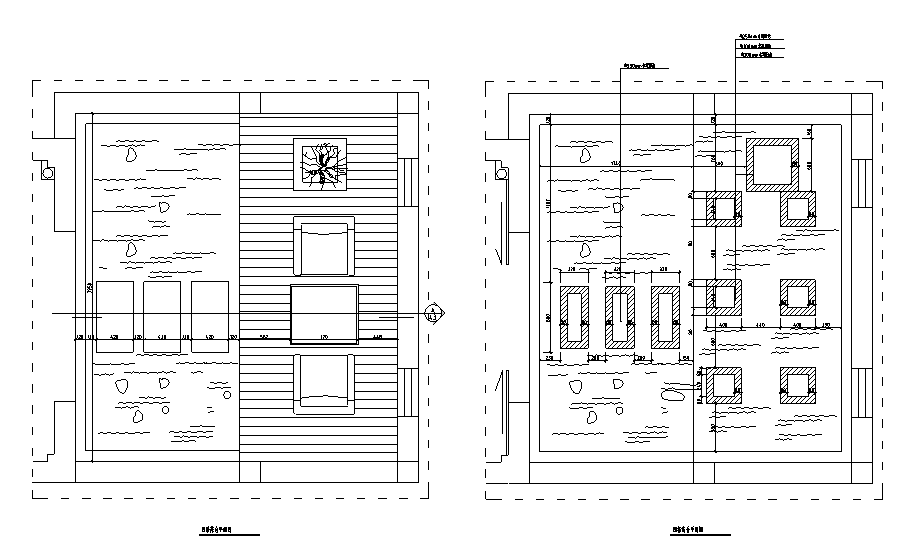 中式联排别墅设计施工图（附效果图）-露台平面图