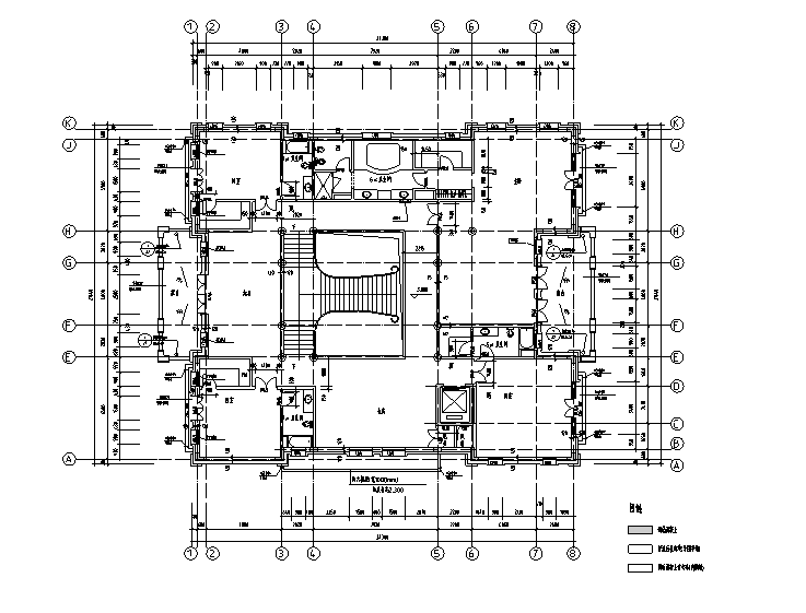 [北京]邱德光龙湾别墅纯欧式设计全套施工图-平面布置图