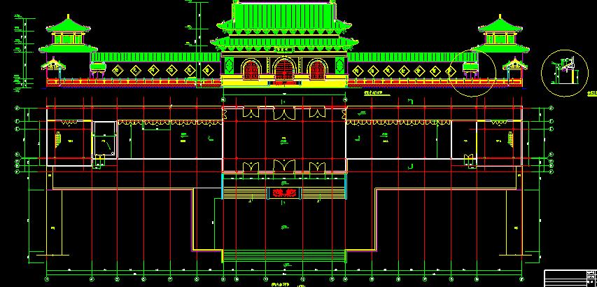 珠海普驼寺庙的建筑施工图