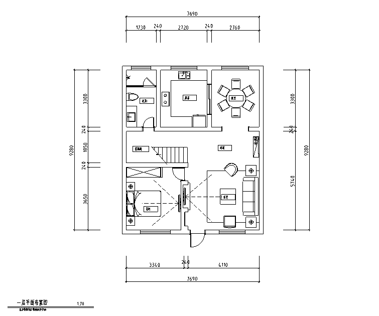 [山西]港式风格200平米自建房住宅设计施工图（附效果图）