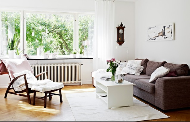 白色清新家简约时尚北欧风格二居室实景图