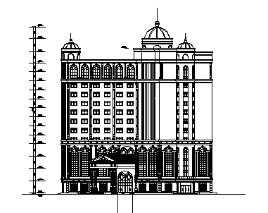 高层欧式风格大型酒店建筑施工图