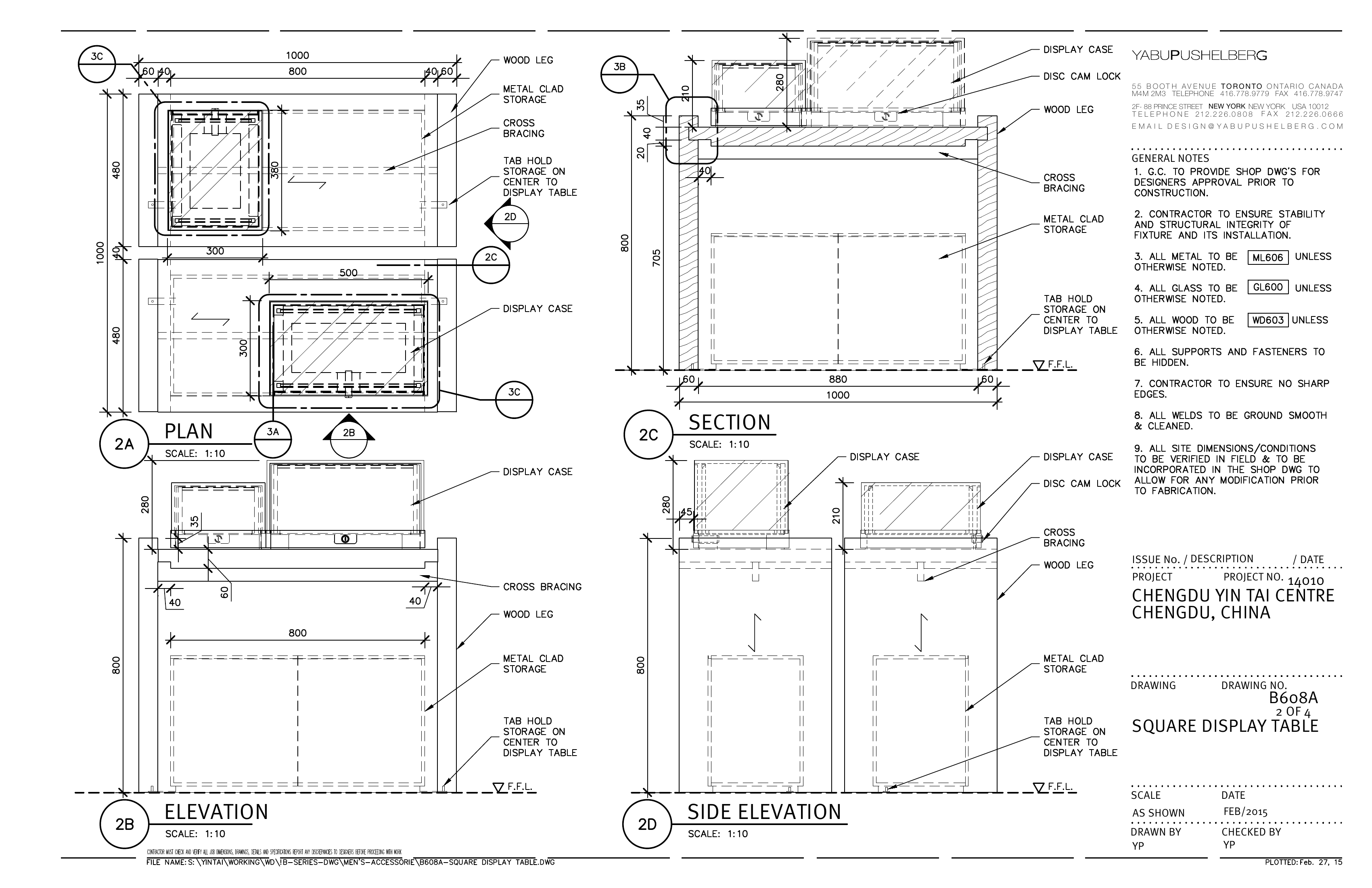 [Yabu]成都银泰购物中心MILLWORK木制品家具定制CAD图纸