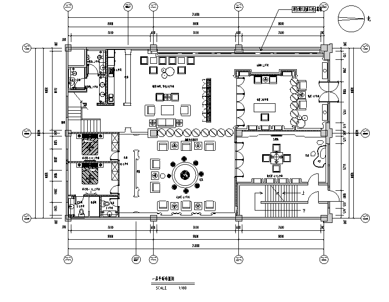 新中式风格私人茶楼会所空间设计施工图（附效果图）