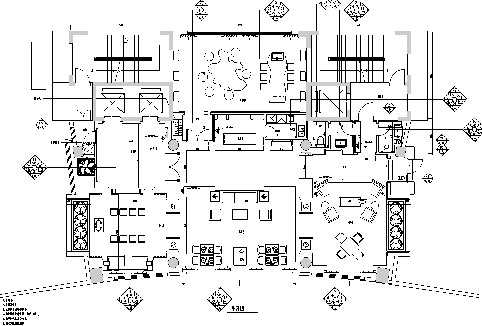 [江苏]南京九楼中式现代会所空间设计施工图（附效果图）