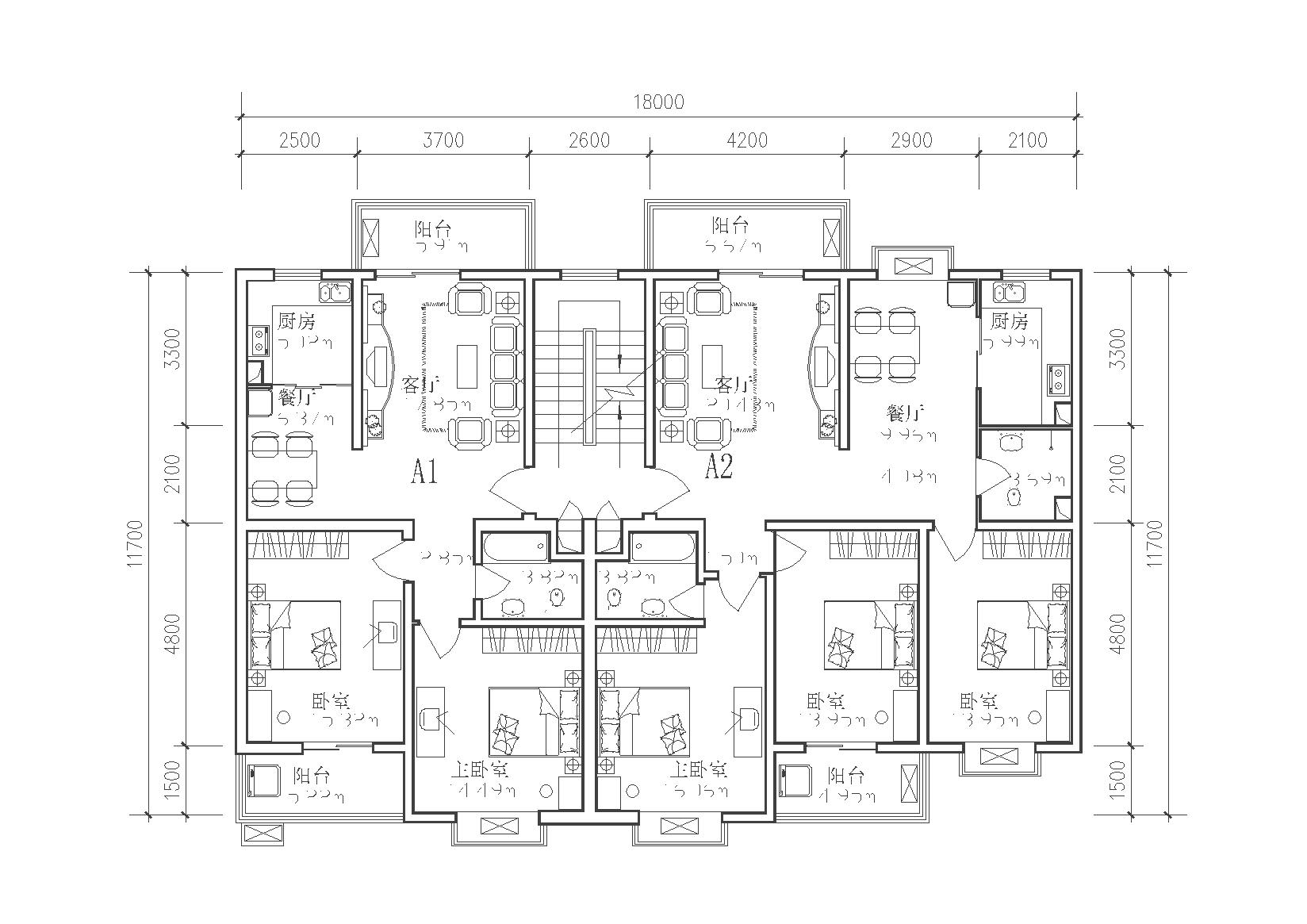 [合集]65种多层住宅经典户型图（CAD）