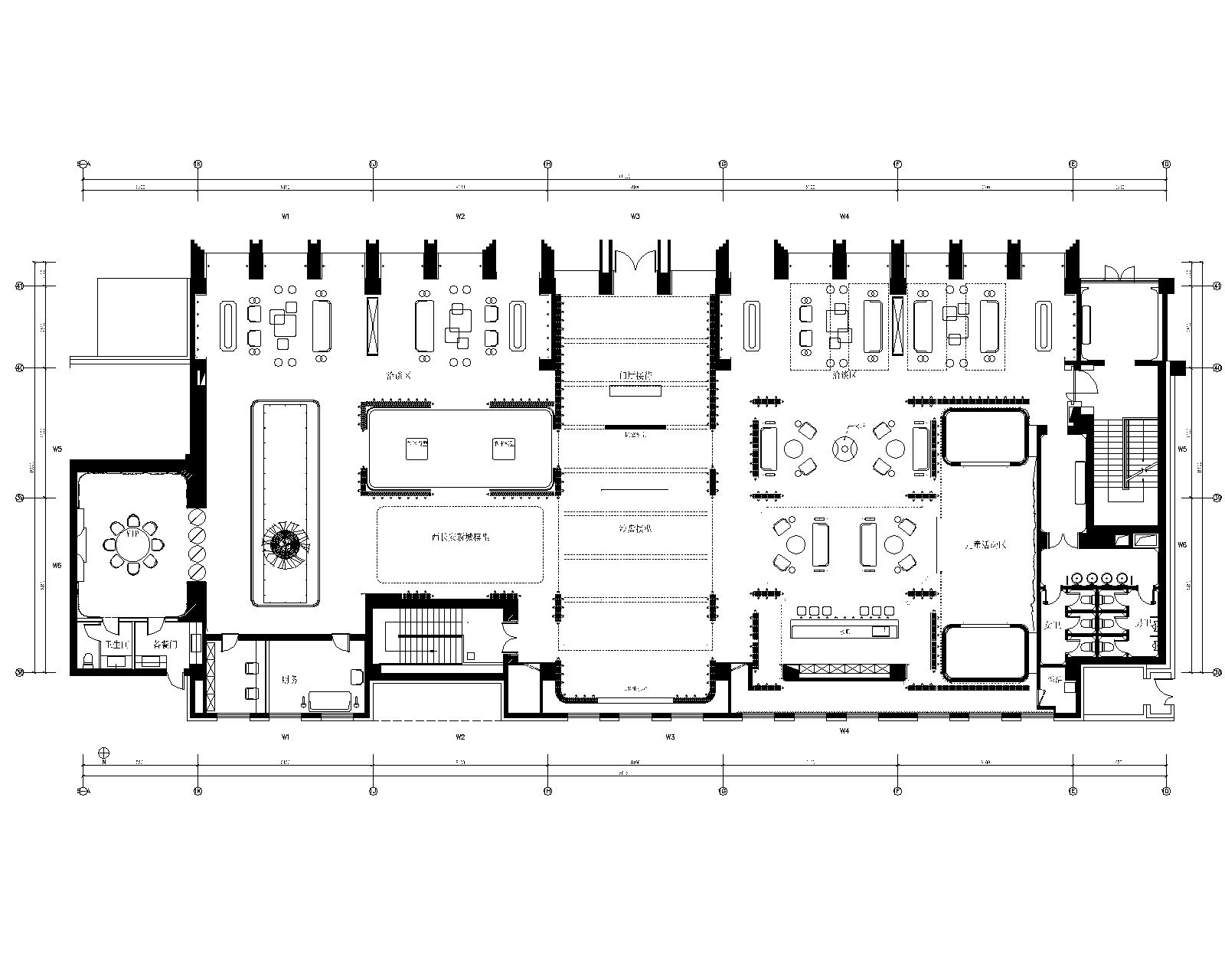 香港无间-知名地产北京翡翠长安售楼处全套CAD施工图