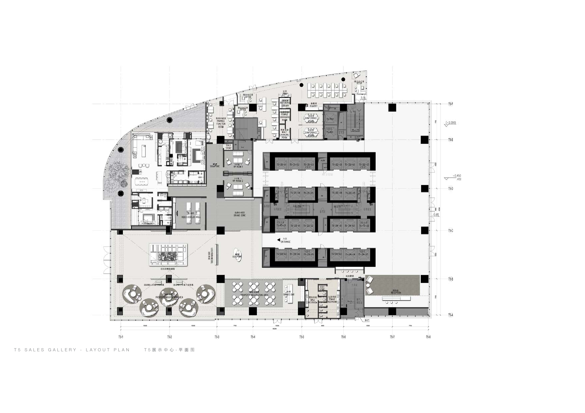 SCDA-知名地产展示中心CAD施工图+设计方案+物料表
