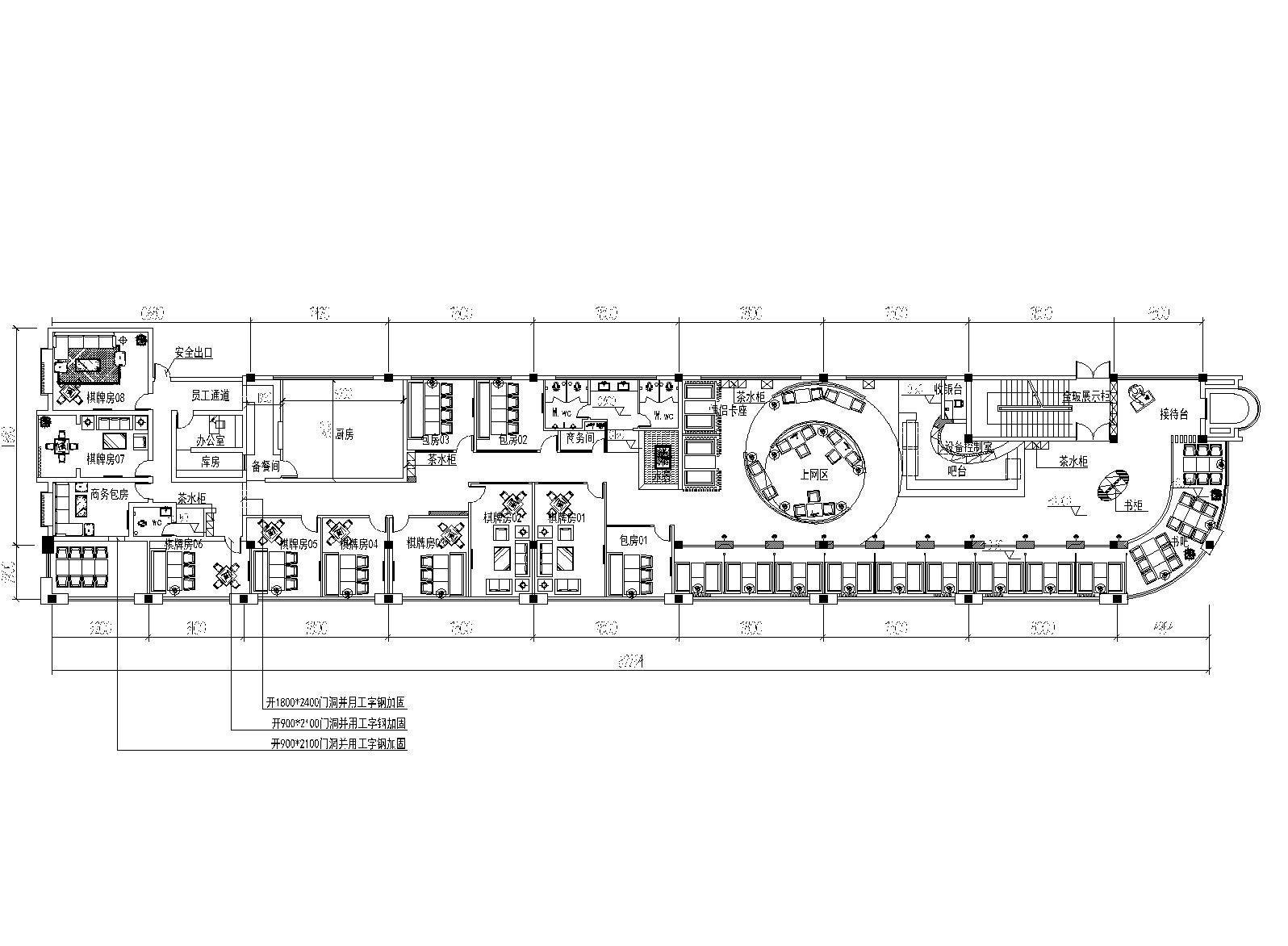 蓝山本岛咖啡厅室内装修设计全套CAD施工图