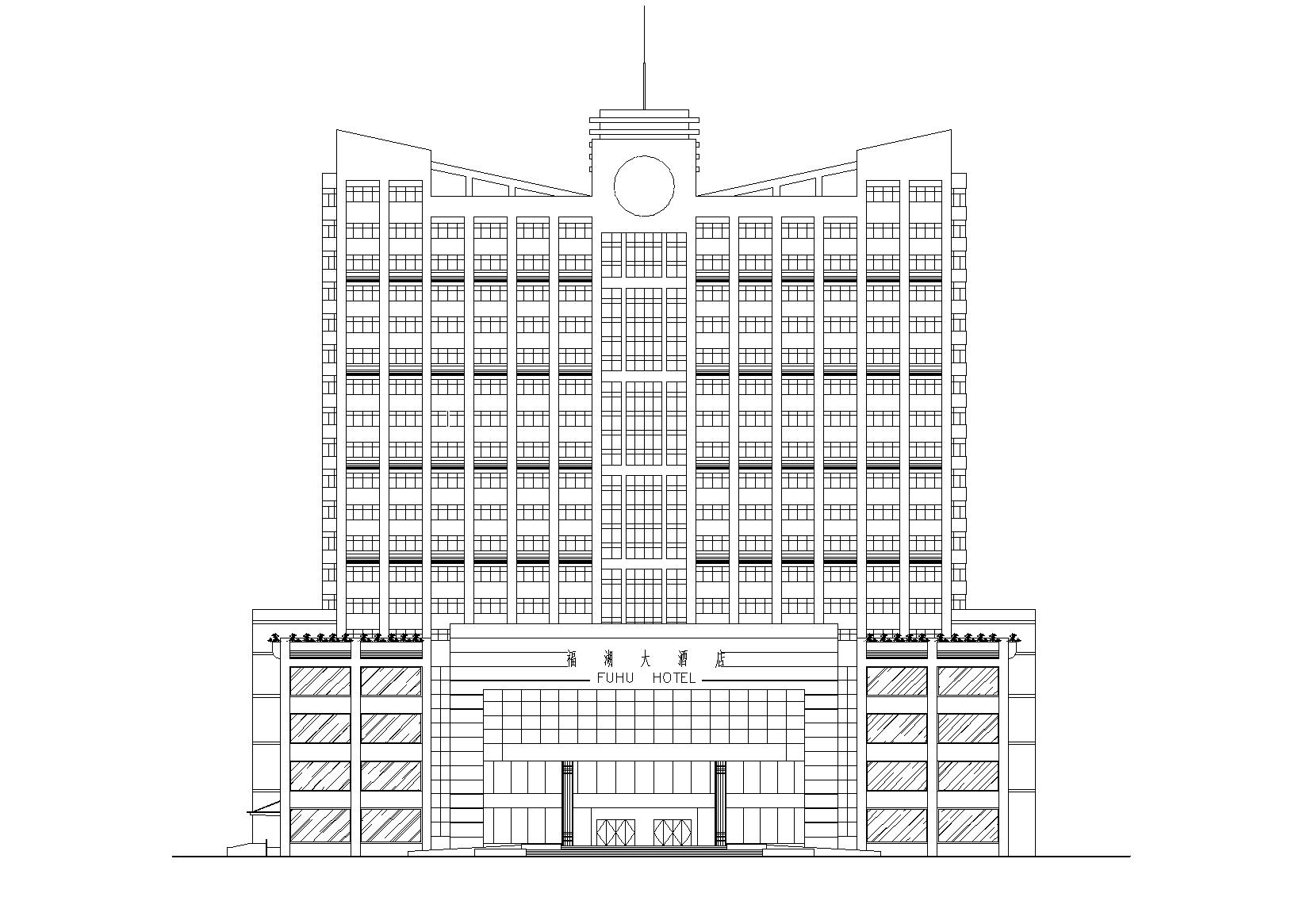 高层酒店建筑设计方案施工图