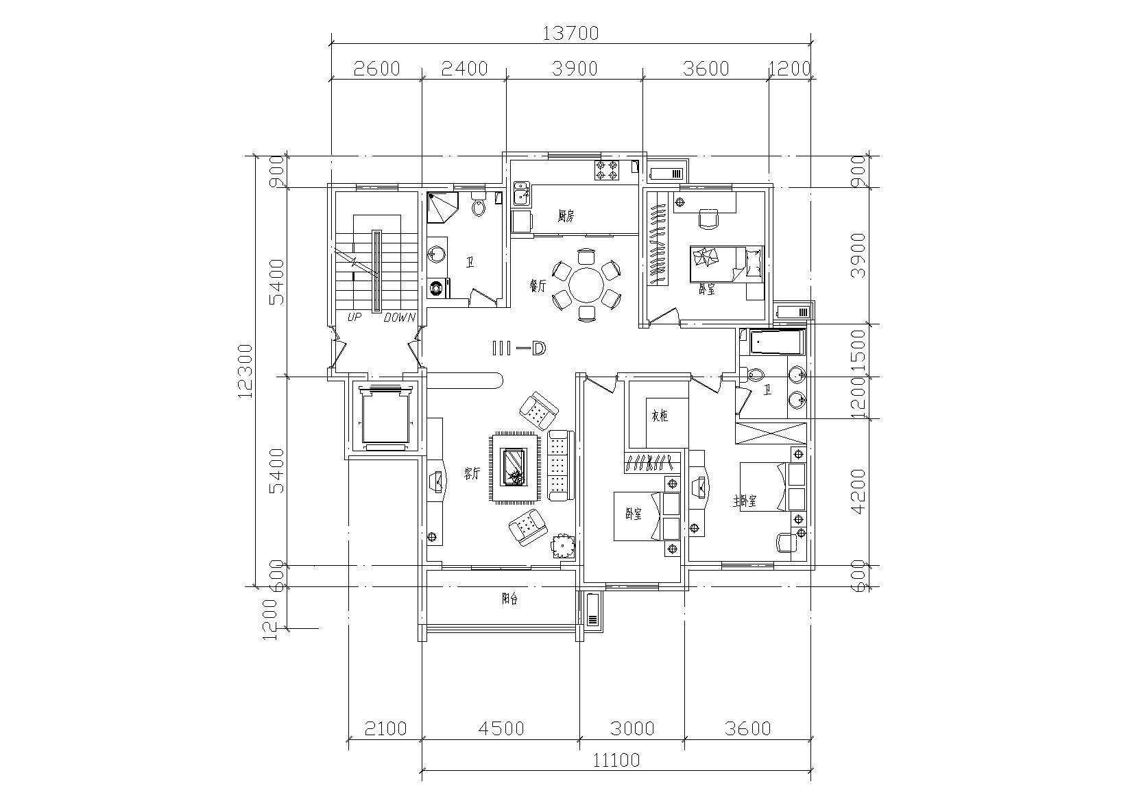 多层及高层户型平面图16套-06小高层住宅楼户型平面图