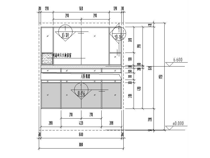 百张铝合金门窗大样图CAD-170系列铝合金门窗(防火)