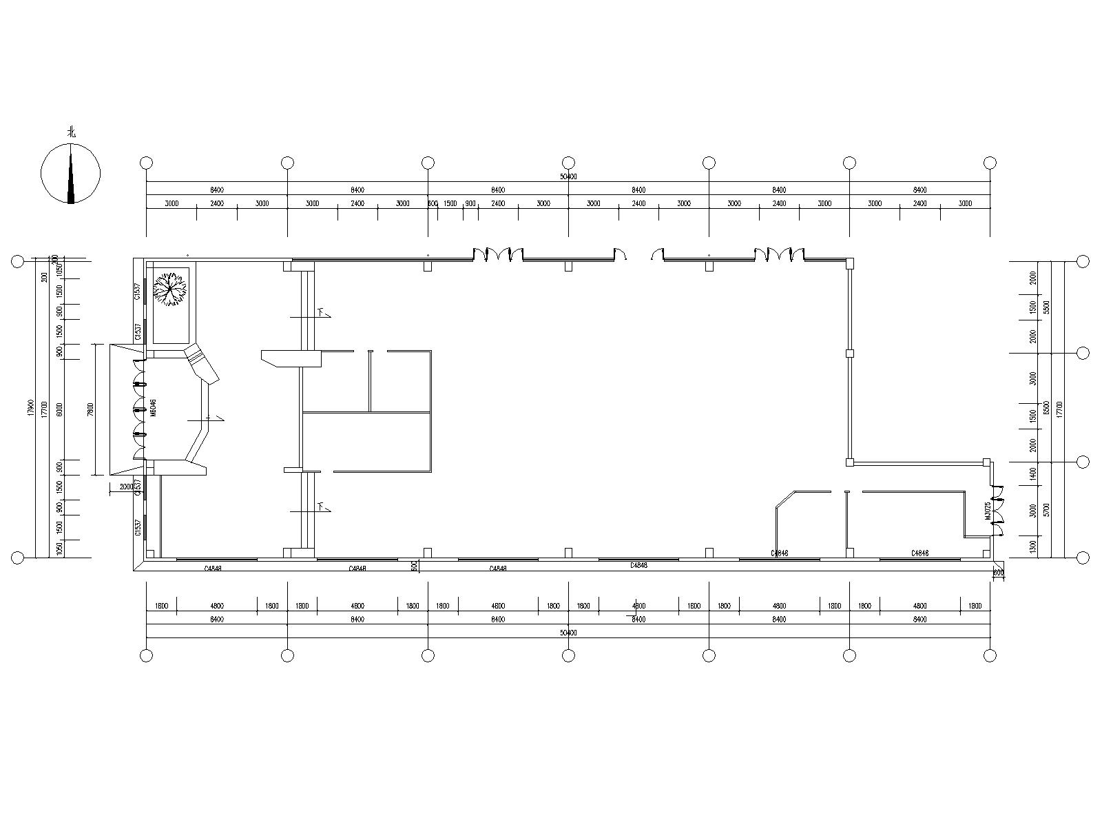 禅意中式玉器展厅CAD施工图+方案PPT-3新建墙体图