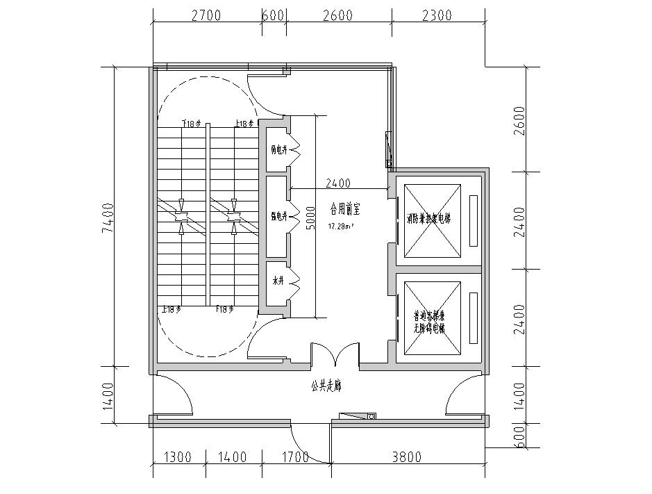 核心筒规范住宅建筑CAD图-核心筒规范住宅建筑 (2)