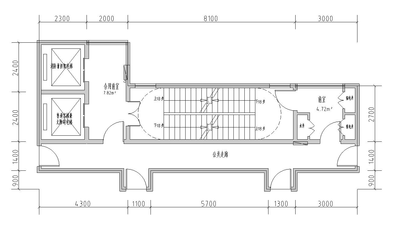 核心筒规范住宅建筑CAD图-核心筒规范住宅建筑 (3)