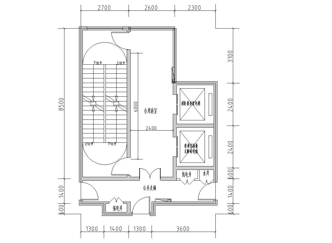 核心筒规范住宅建筑CAD图-核心筒规范住宅建筑 (7)