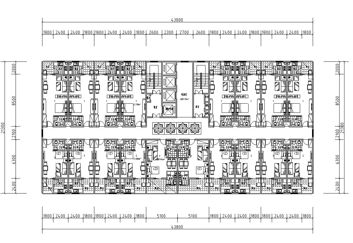 CAD公寓户型平面设计图总汇 (1)