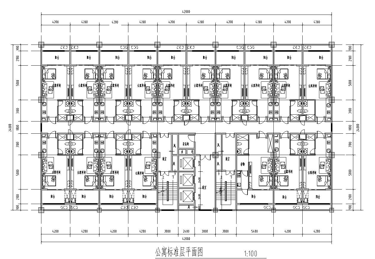 CAD公寓户型平面设计图总汇 (2)