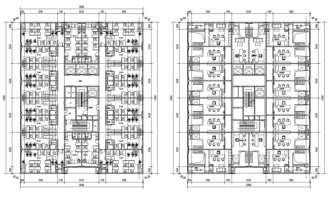 LOFT办公公寓楼户型设计图 (2)