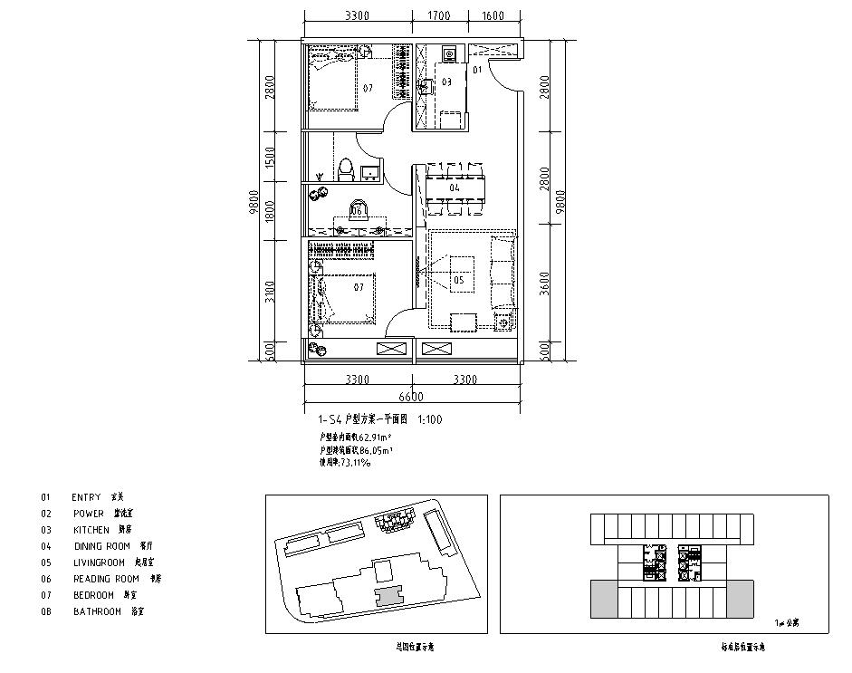 loft公寓商墅户型设计平面图 (6)