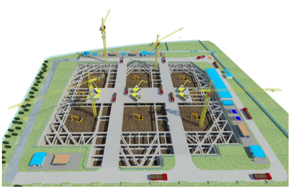 医院新建项目工程施工组织设计(2018)-第三层土方开挖施工平面布置图