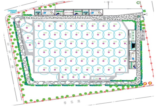 医院新建项目工程施工组织设计(2018)-降水施工平面布置图