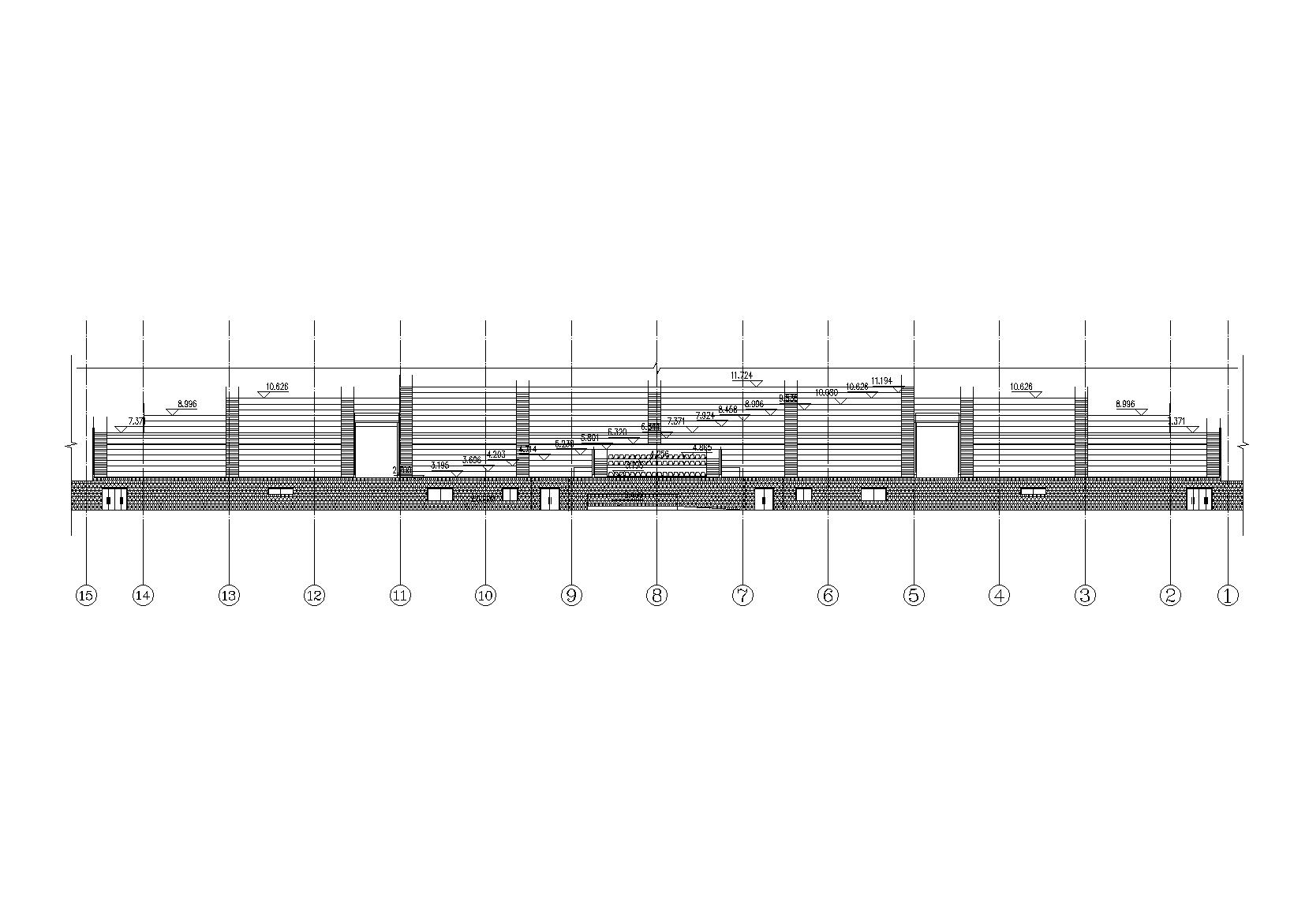 修文县体育场建筑设计施工图(含招标文件)-座位立面示意图