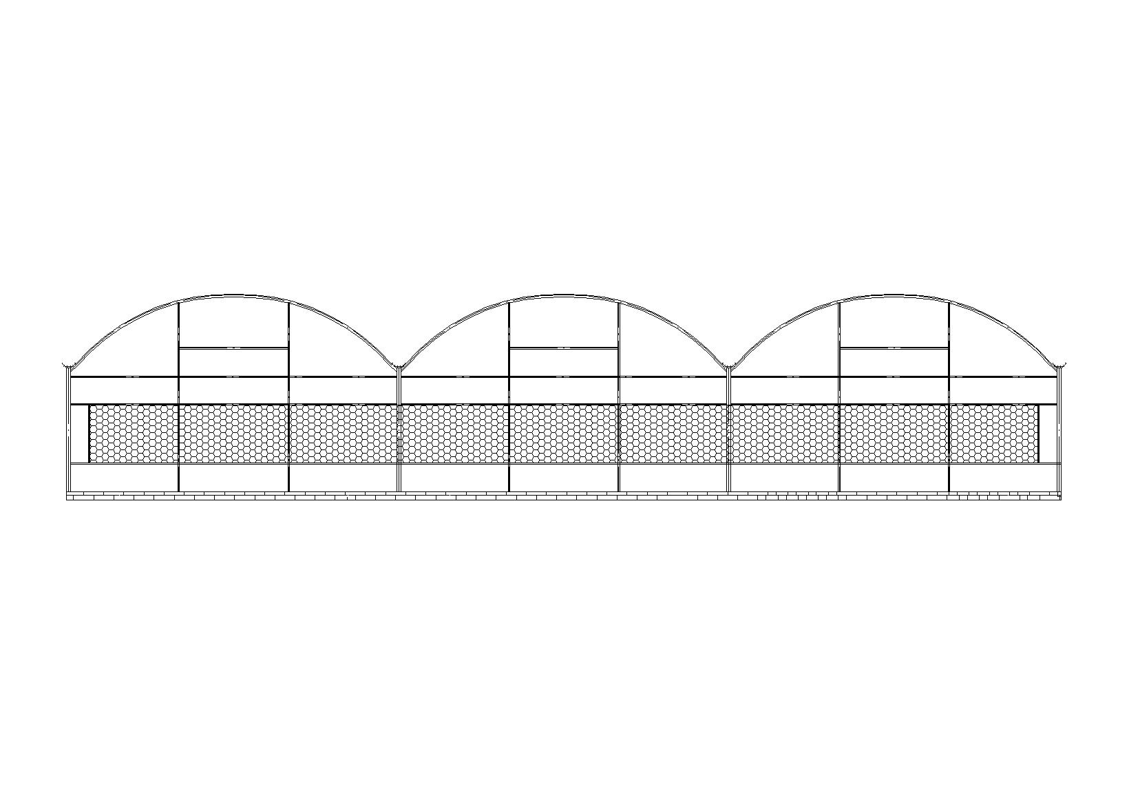 连栋大棚温室建筑方案图纸CAD