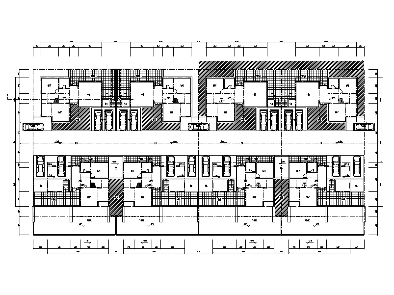 合院别墅平面图户型设计（CAD）