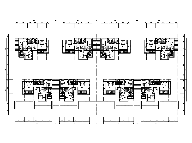 合院别墅平面图户型设计（CAD）-合院别墅二层平面图
