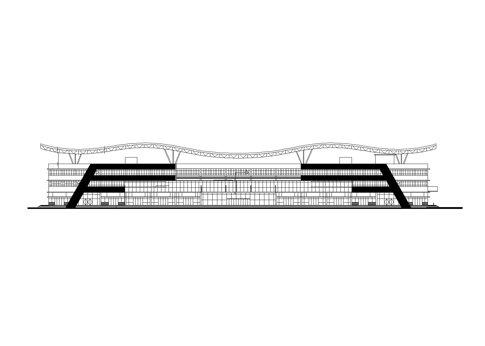 某三层汽车站设计建筑施工图（CAD）