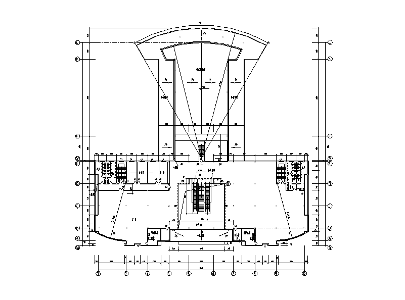 某二层汽车客运站建筑方案图（CAD）-二层平面图