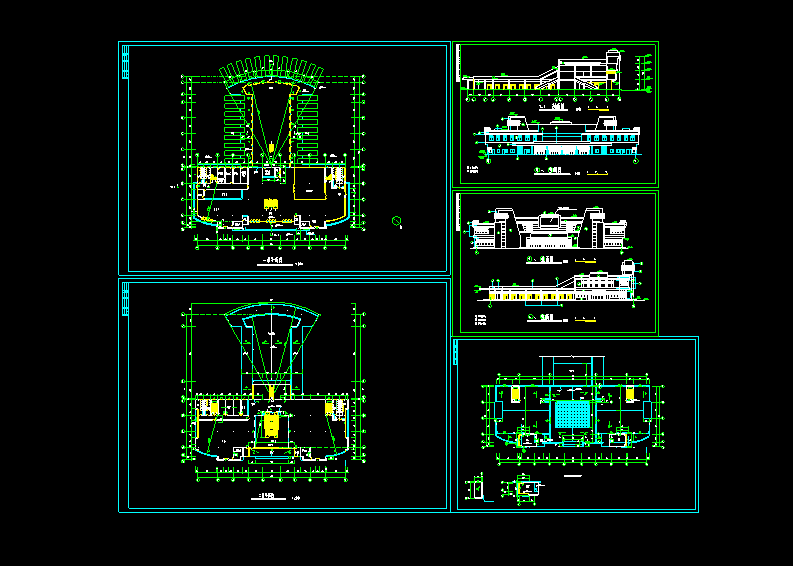 某二层汽车客运站建筑方案图（CAD）-图纸概览
