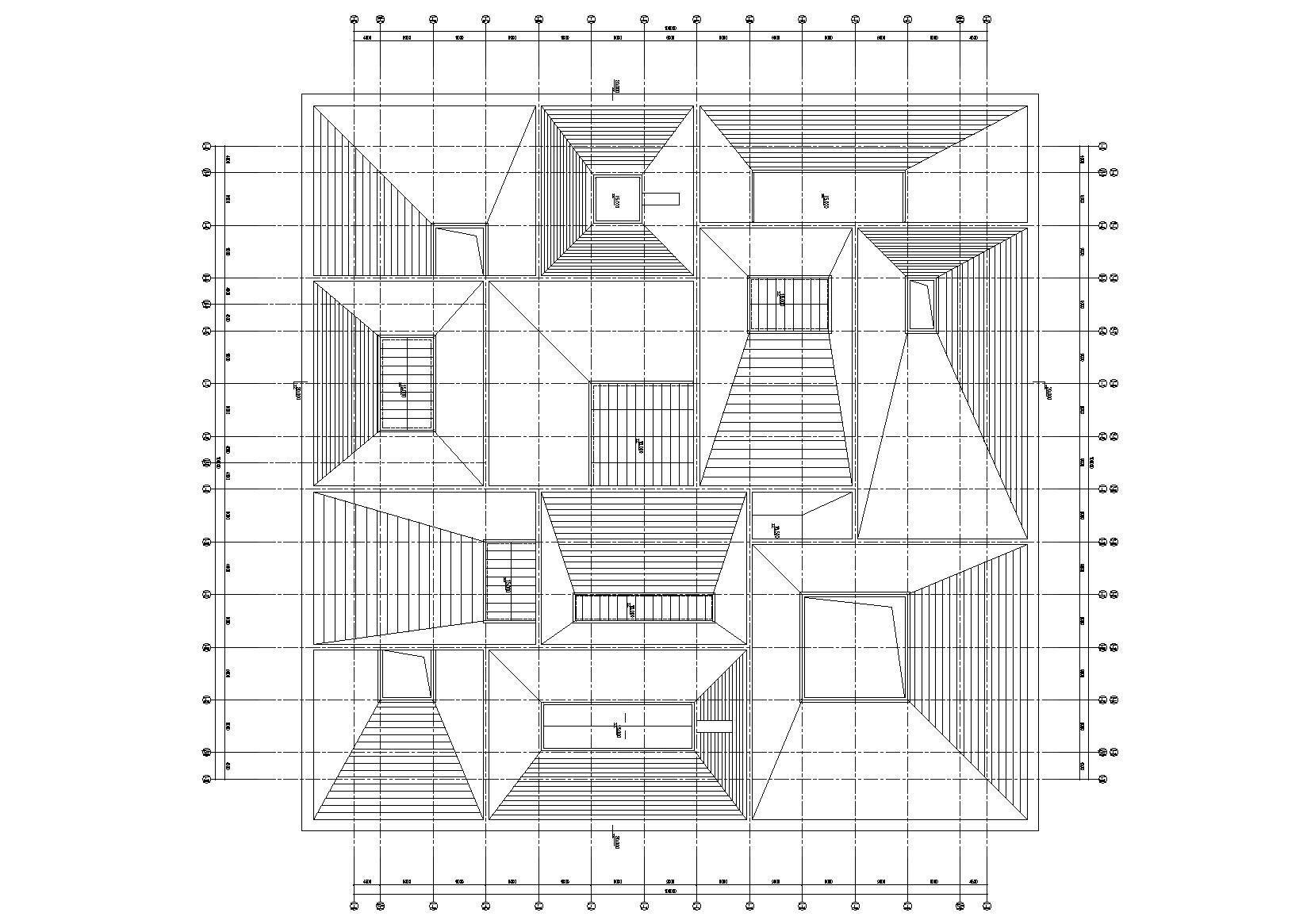 [河南]洛阳博物馆新馆建筑施工图+效果图-展馆顶层平面图