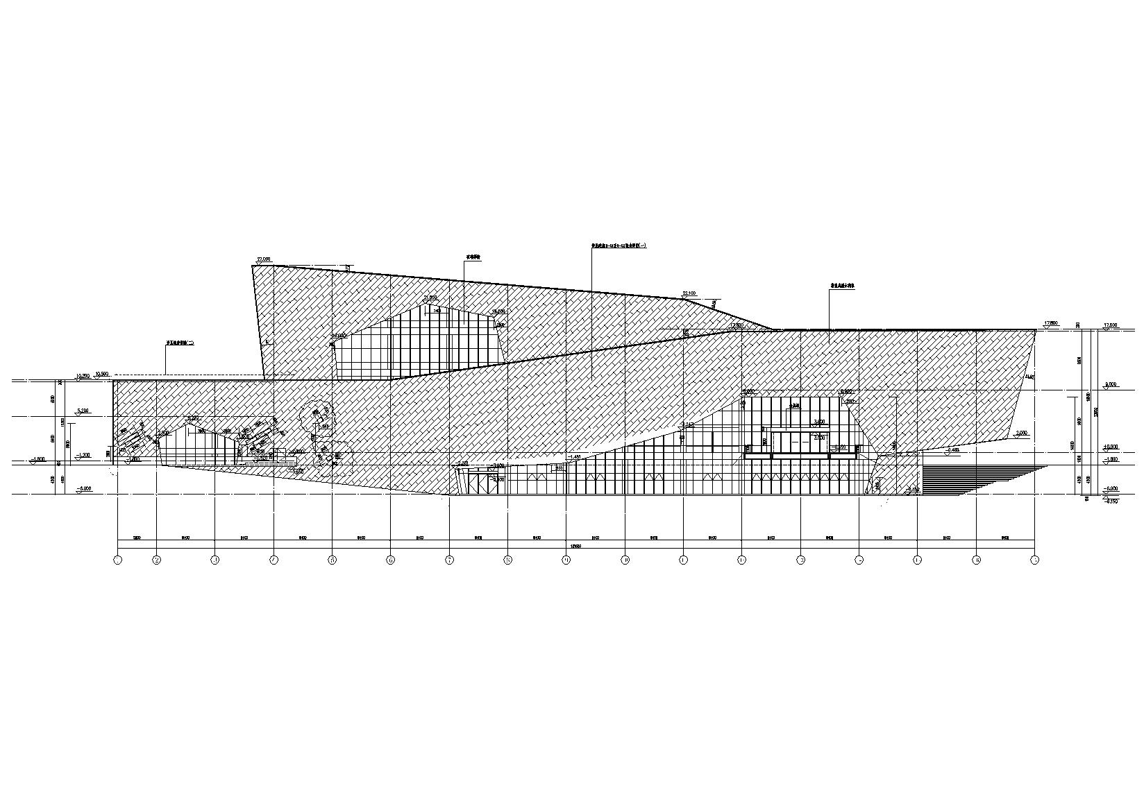 [安徽]古生物博物馆建筑工程项目施工图-建筑立面图2