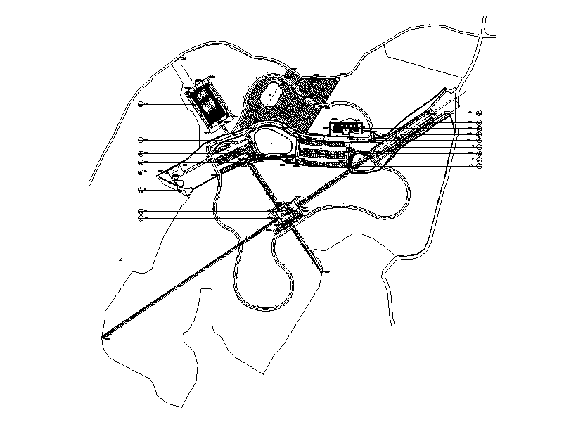 某市公墓设计方案平面图_陵园设计（CAD）-平面、索引、定位图