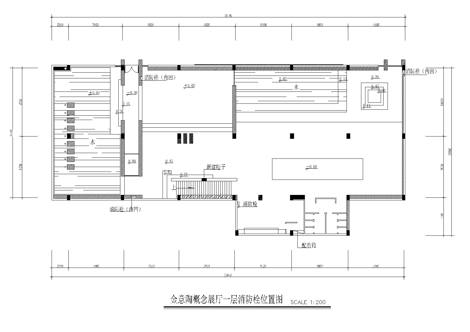 KITO某概念展厅艺术思想馆施工图+建筑外观-消防栓点位图10
