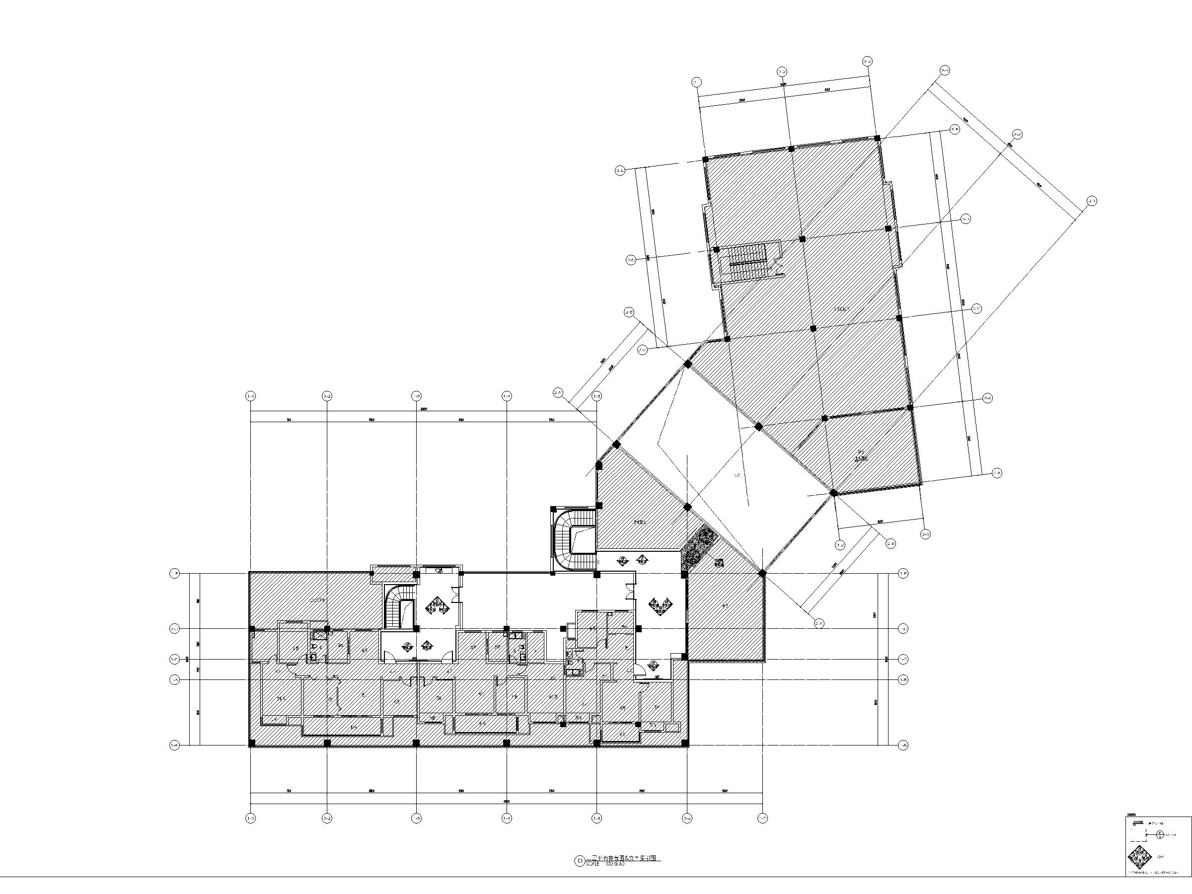 无锡中式风格二层售楼处施工图_附方案文本-02二层平面布置图