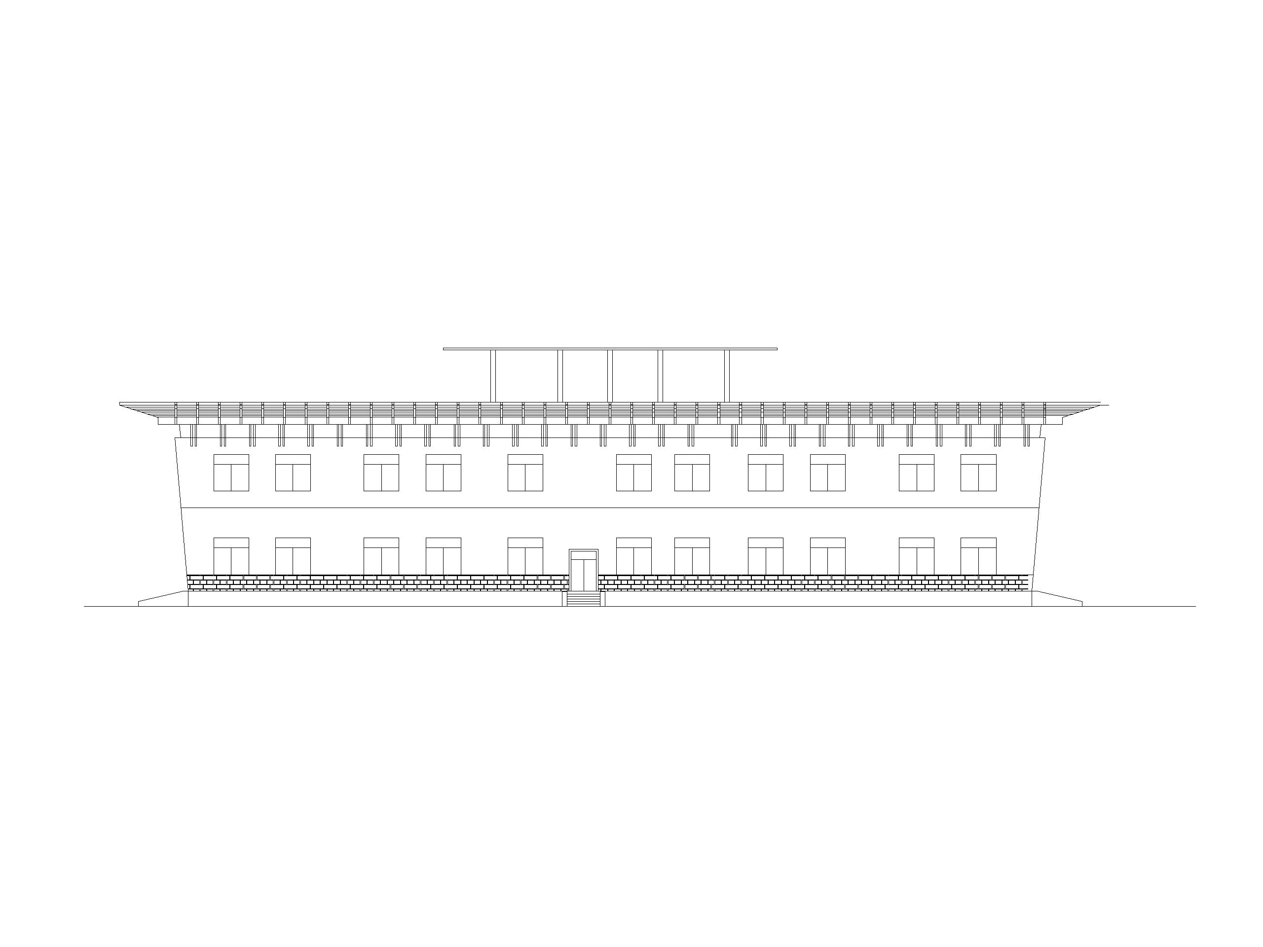 3层4415.5平米城市展览馆建筑方案图设计CAD