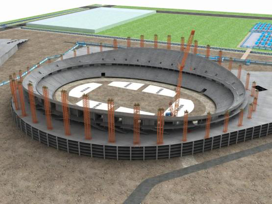[苏州]体育中心项目钢结构工程焊接专项方案-72安装首个钢柱V型柱脚