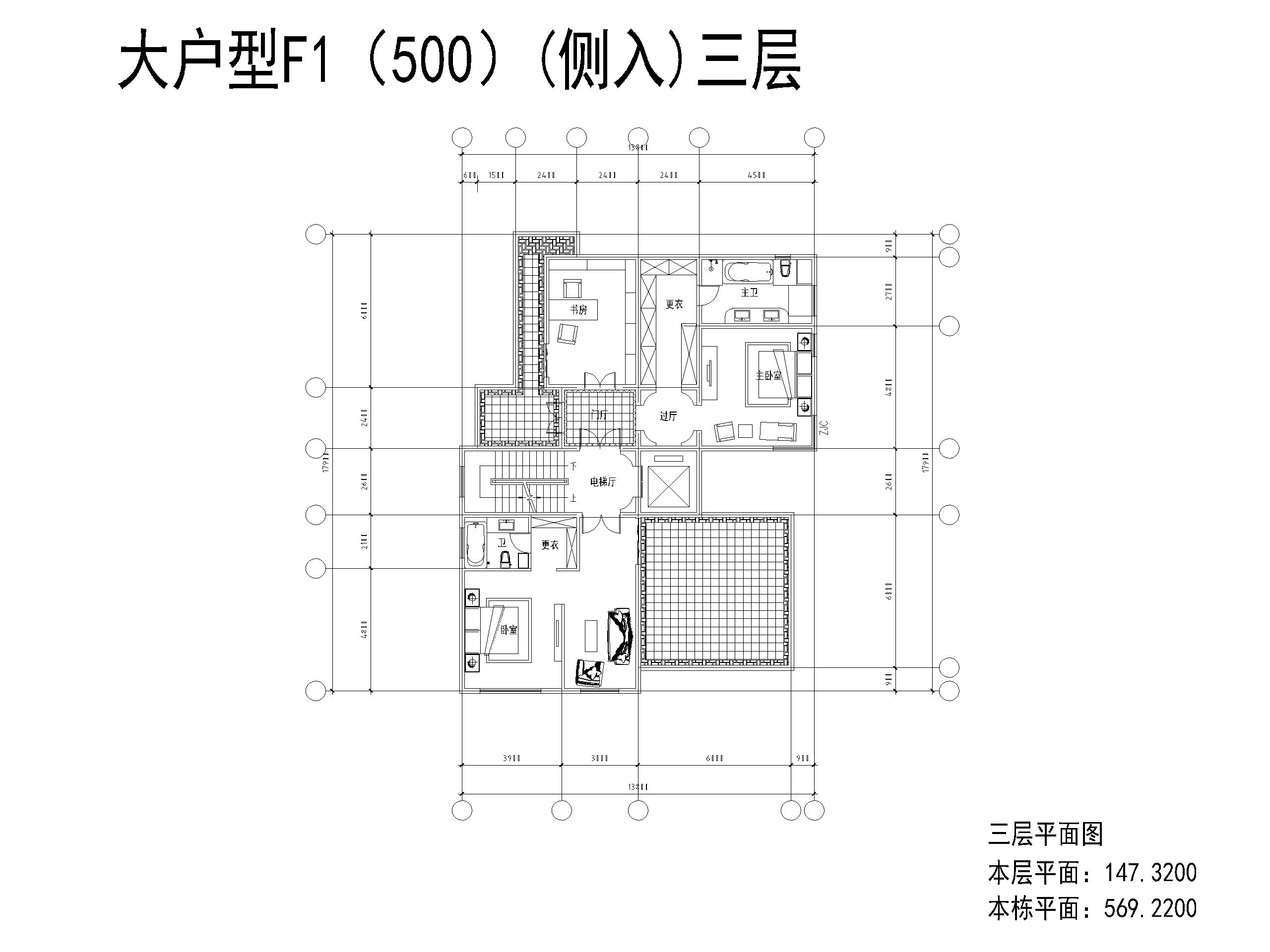 33套独栋别墅建筑平面户型设计（CAD）-独栋别墅户型9