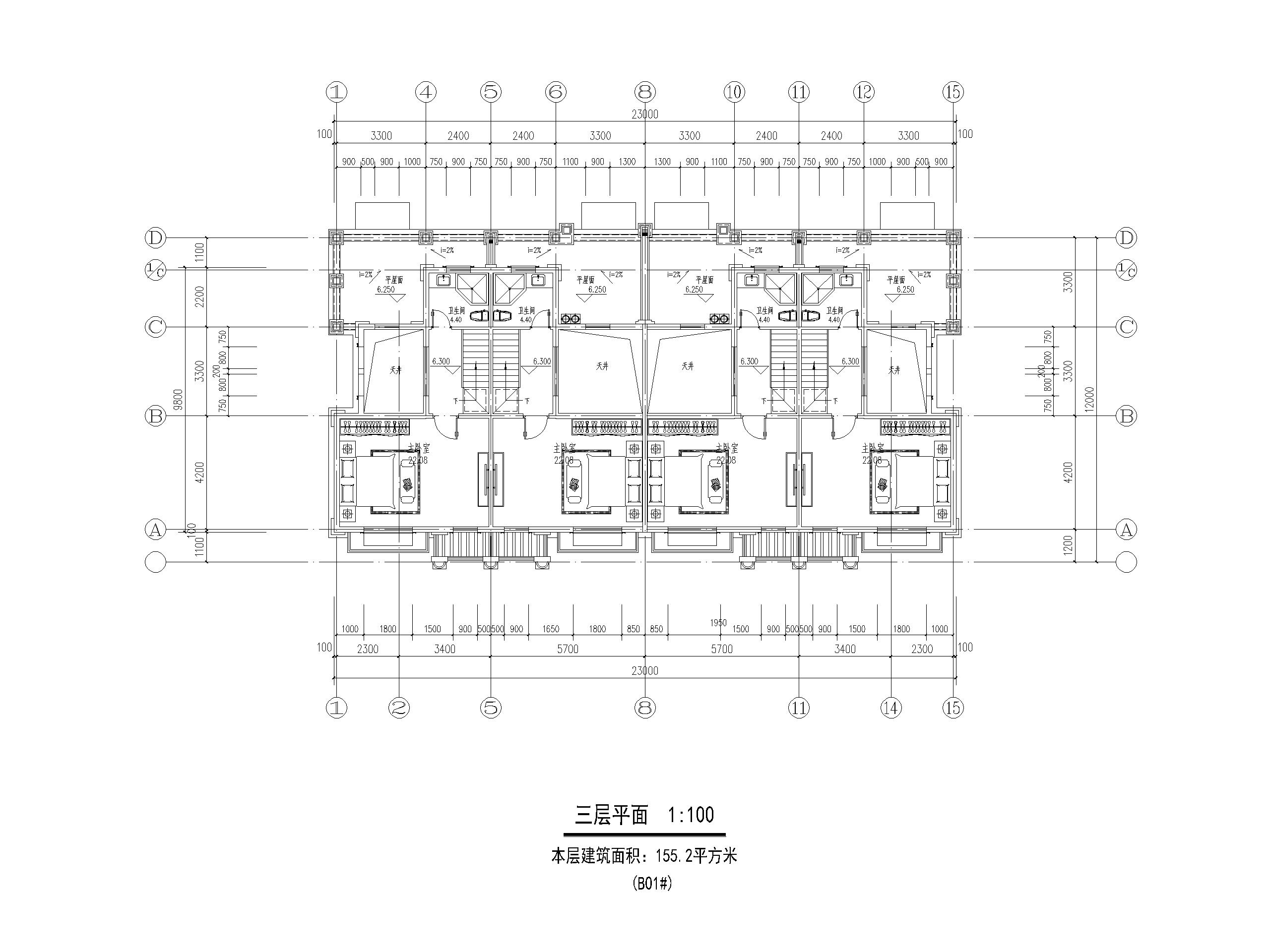 90套联排独栋别墅平面户型设计（CAD）-联排独栋别墅平面户型设计4