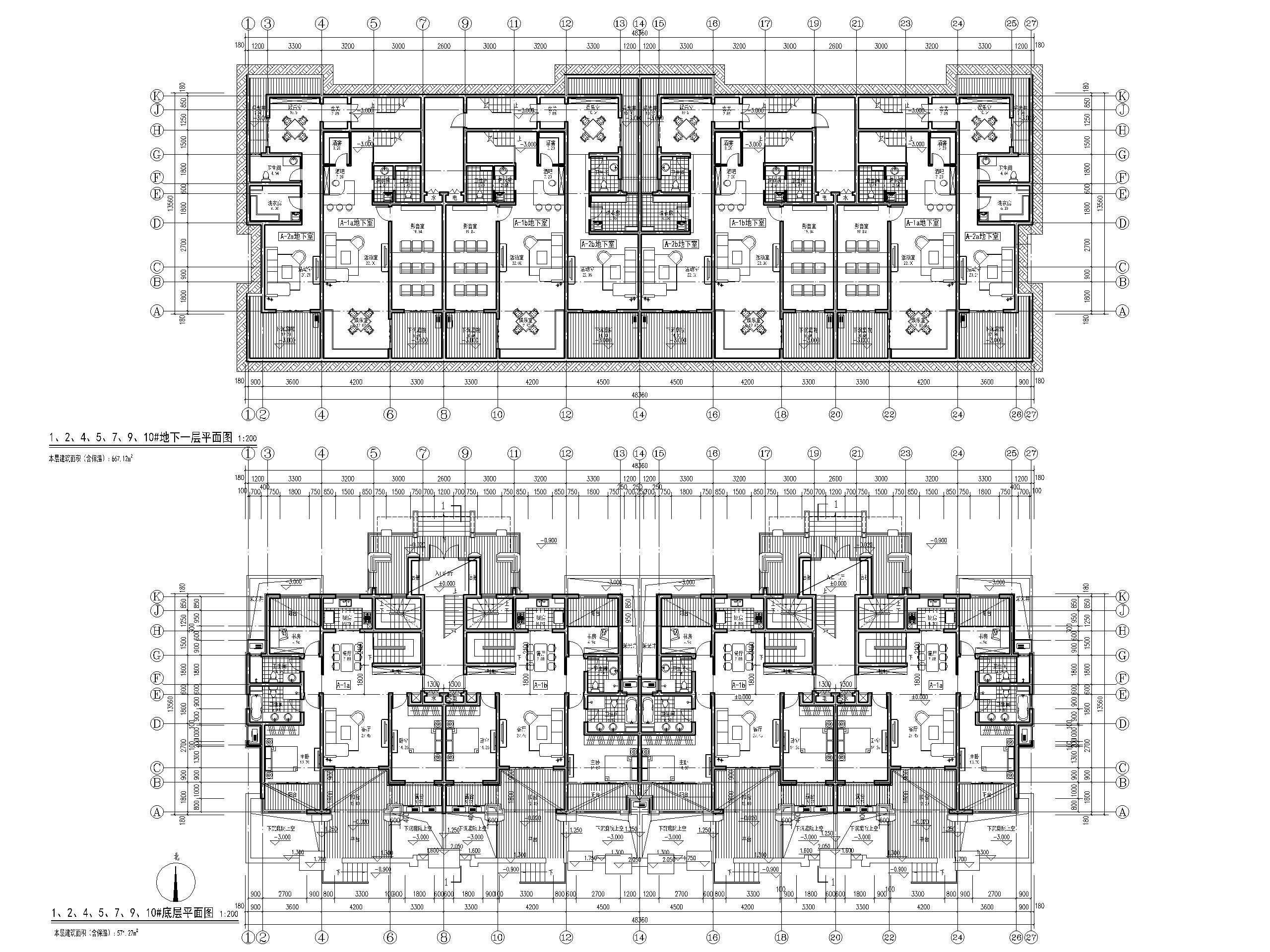 22套多层住宅平层户型设计（CAD）-多层住宅平层户型设计2