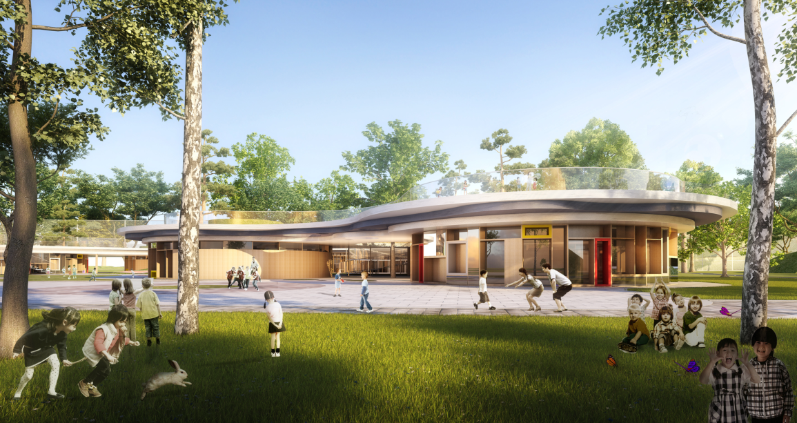 现代流线风格幼儿园建筑方案设计