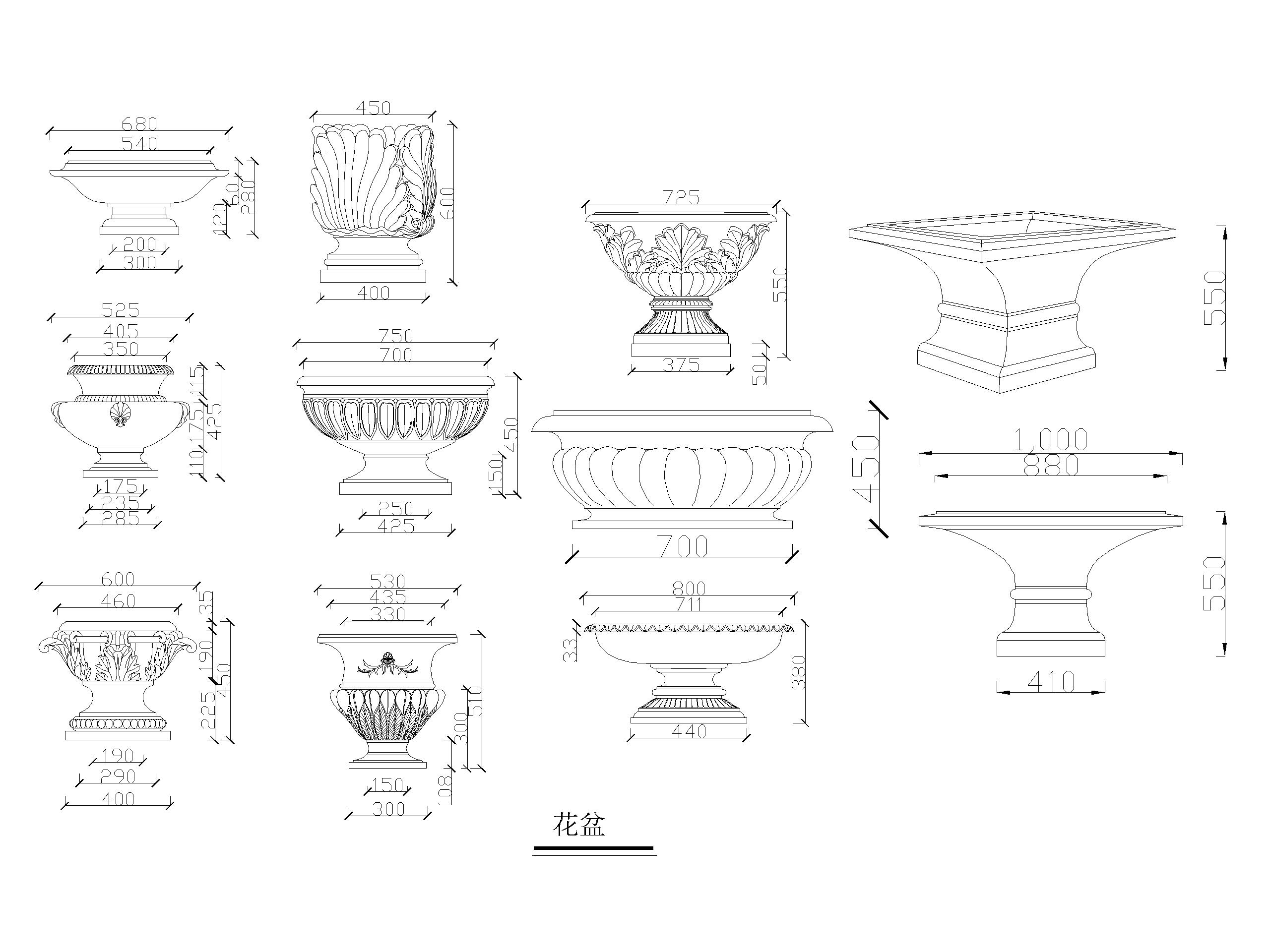罗马柱造型大样详图CAD-罗马柱造型大样图3
