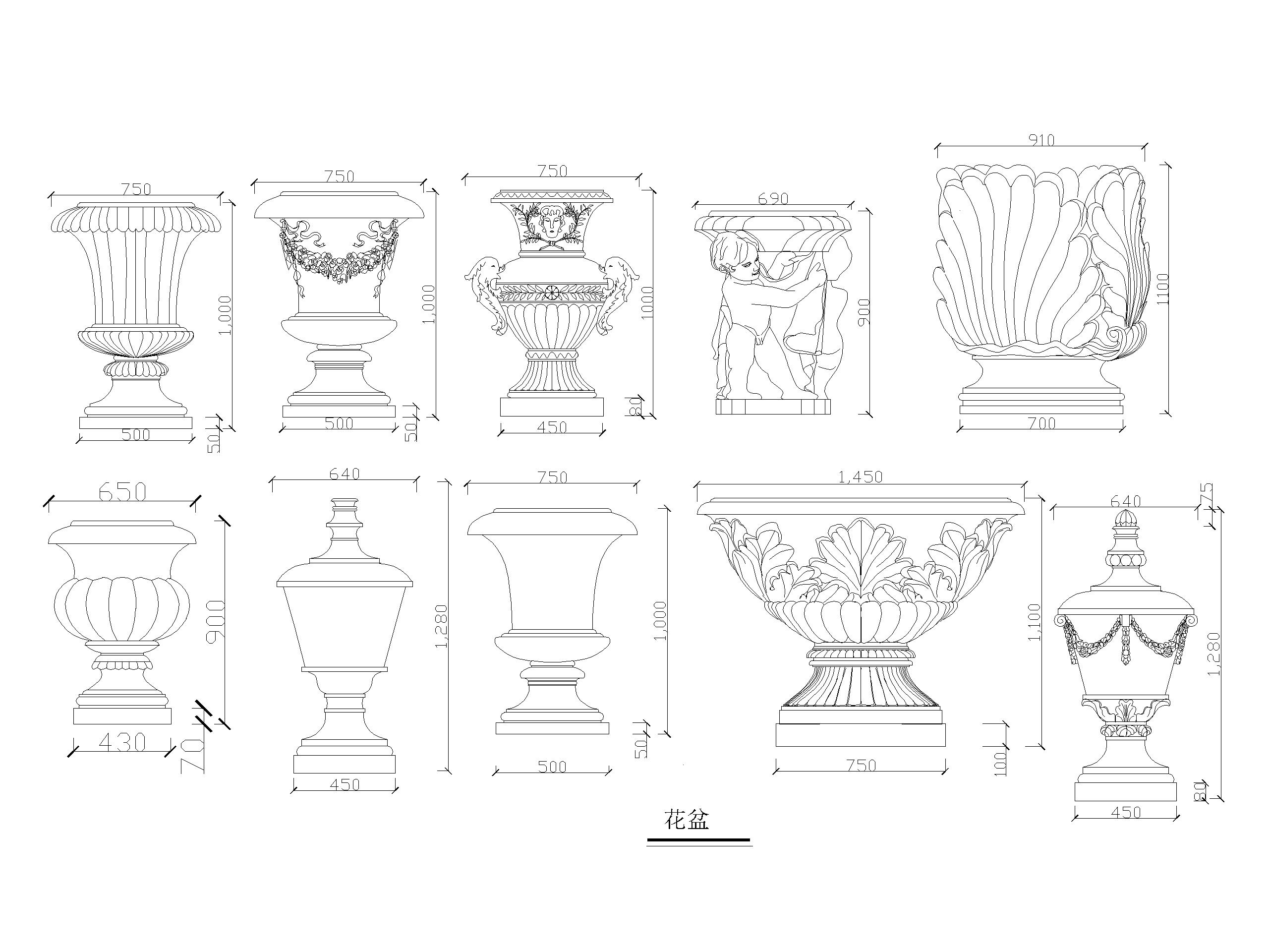 罗马柱造型大样详图CAD-罗马柱造型大样图5